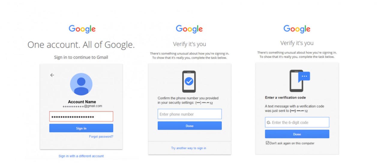 google 2 factor authentication