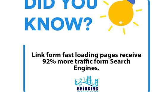 Link form fast loading pages.
