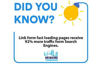 Link form fast loading pages receive 92% more traffic form Search Engines.